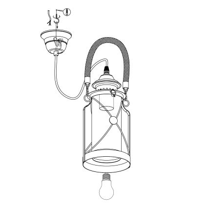Eglo - Csillár 1xE27/60W/230V