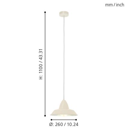 Eglo 49245 - CsillárVINTAGE 1xE27/60W/230V