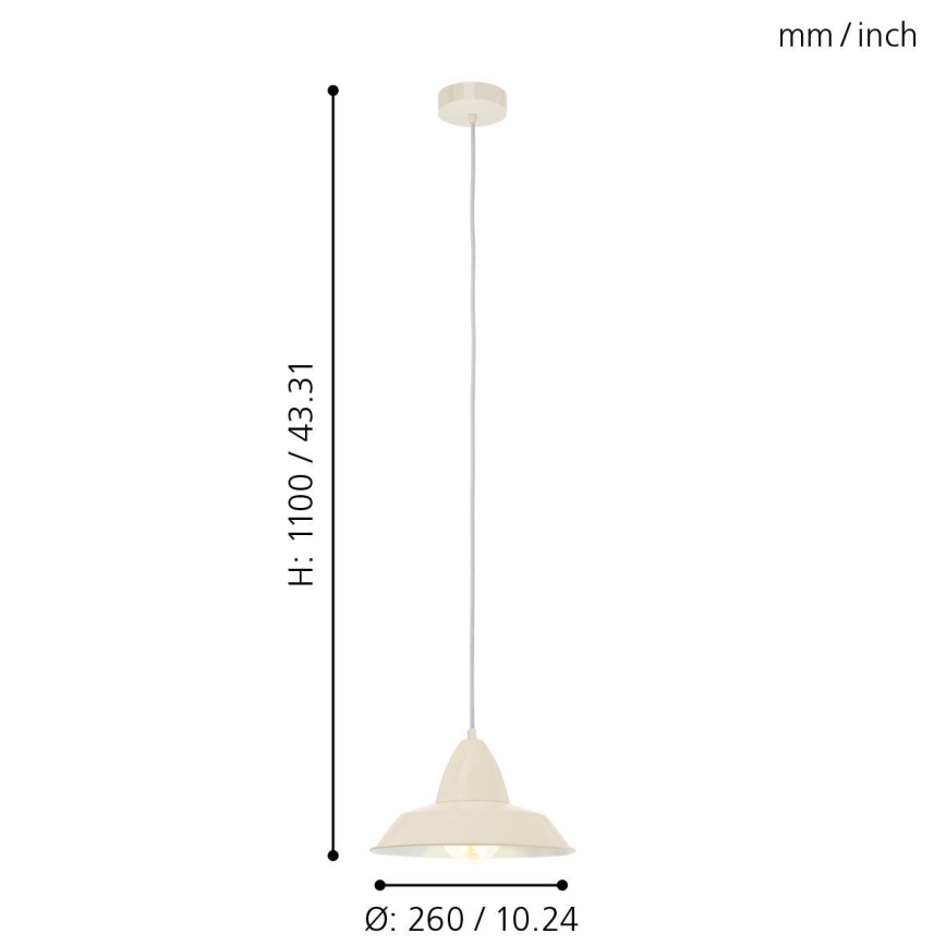 Eglo 49245 - CsillárVINTAGE 1xE27/60W/230V
