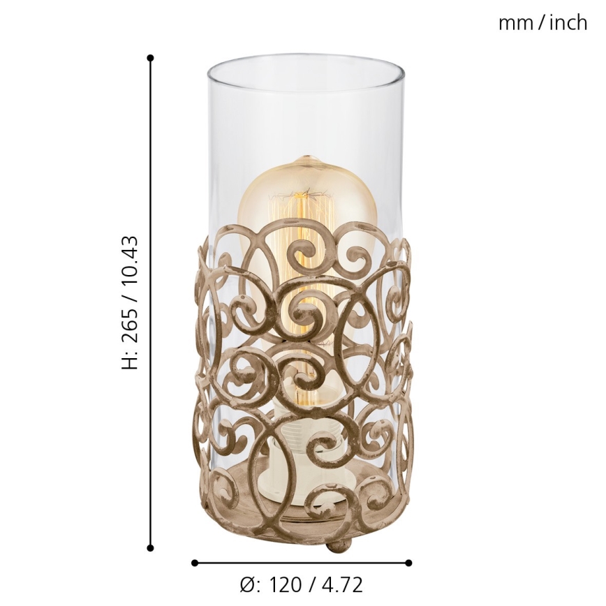 Eglo 49274 - CARDIGAN asztali lámpa 1xE27/60W/230V