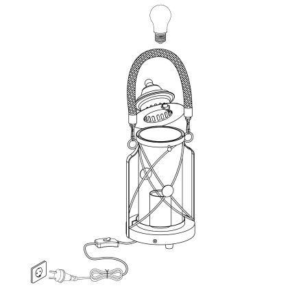 Eglo - Asztali lámpa 1xE27/60W/230V