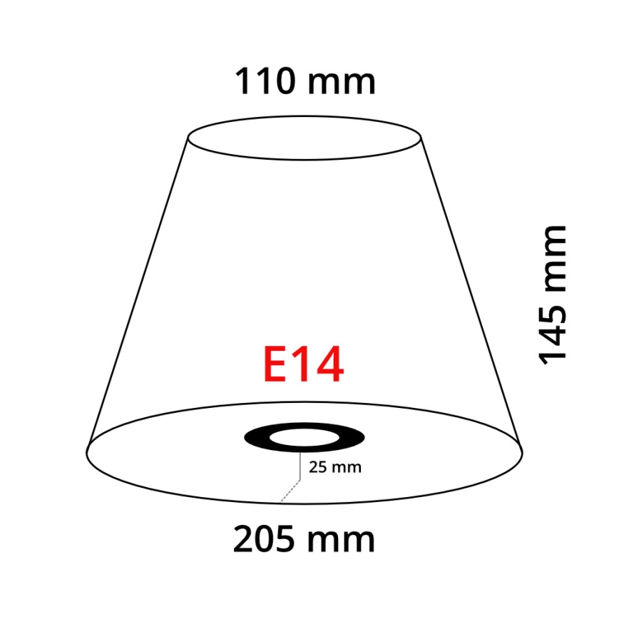 Eglo 49417 - Lámpabúra VINTAGE  sötét barna átmérő.205