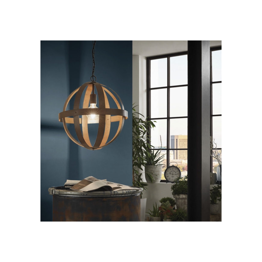 Eglo 49482 - Csillár láncon WESTBURY 1xE27/60W/230V átm. 37 cm