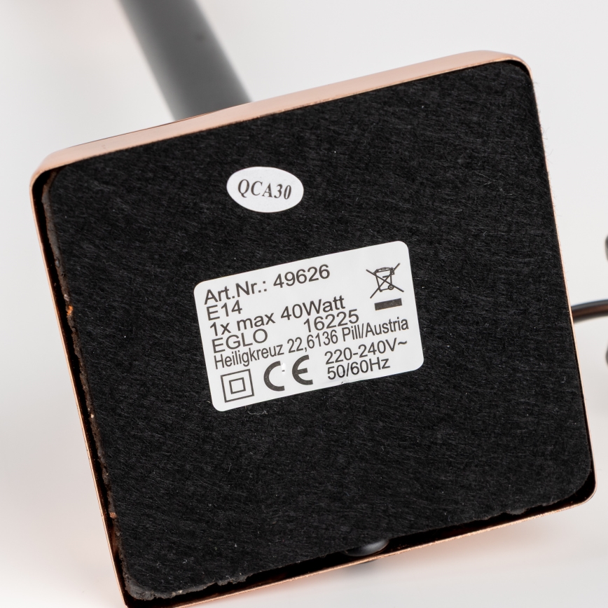 Eglo 49626 - Láb lámpa TRUNGLE 1xE14/40W/230V