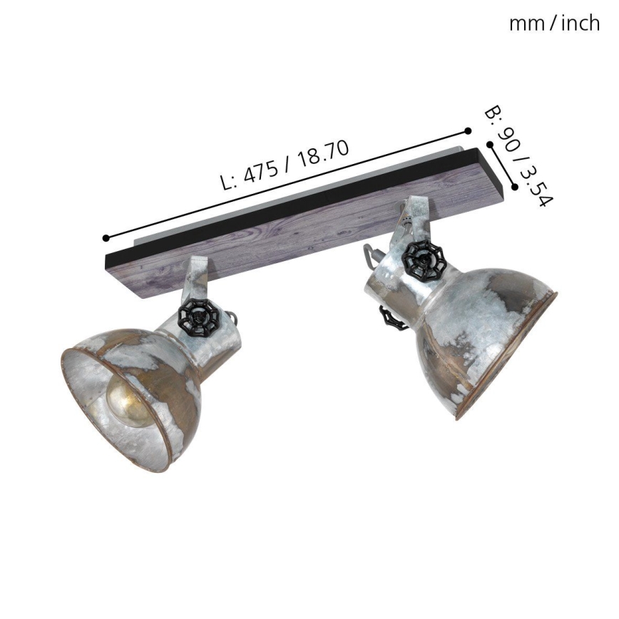 Eglo - Spotlámpa 2xE27/40W/230V