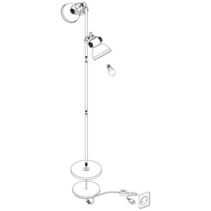 Eglo - Állólámpa 2xE27/40W/230V