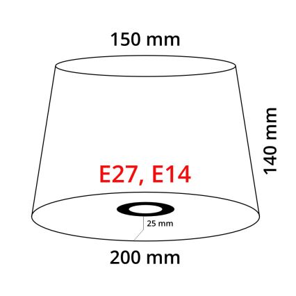 Eglo 49961 - Textil lámpaernyő VINTAGE E14/E27 átm.20 cm