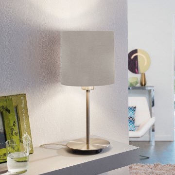 Eglo 54745 - Asztali lámpa ANADIA 1xE14/40W/230V taupe/matt króm