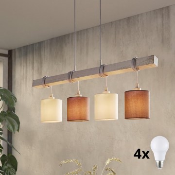 Eglo 55206 - LED csillár kábelen TOWNSHEND 4xE27/60W/230V