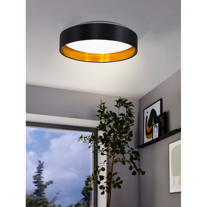 Eglo 55267 - LED mennyezeti lámpa MASERLO LED/16W/230V 3000K átm. 40,5 cm fekete/rézszínű