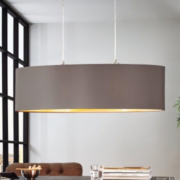 Eglo 55271 - Csillár zsinóron MASERLO 2xE27/60W/230V barna