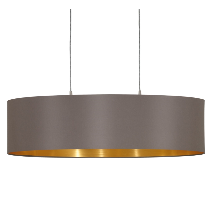 Eglo 55271 - Csillár zsinóron MASERLO 2xE27/60W/230V barna