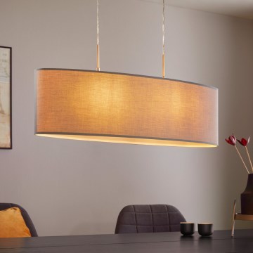 Eglo 55276 - Kábelre függesztett csillár PASTERI 2xE27/60W/230V szürke
