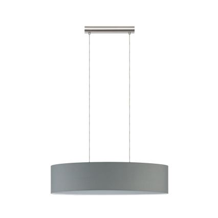 Eglo 55276 - Kábelre függesztett csillár PASTERI 2xE27/60W/230V szürke