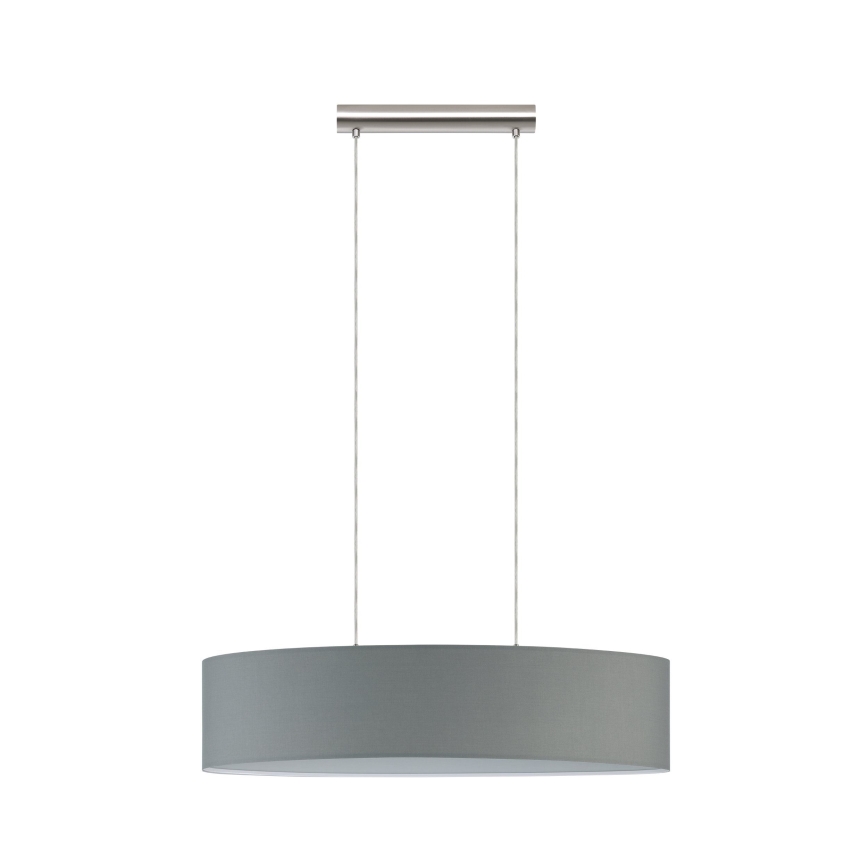 Eglo 55276 - Kábelre függesztett csillár PASTERI 2xE27/60W/230V szürke