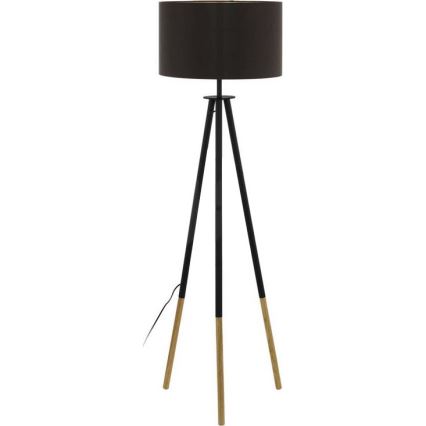 Eglo 55291 - Állólámpa BIDFORD 1xE27/60W/230V fekete/barna