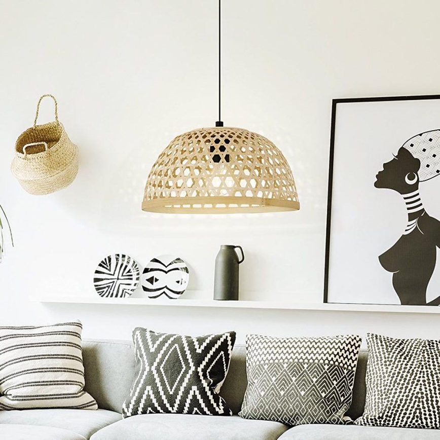 Eglo 55695 - Csillár zsinóron CLAVERDON 1xE27/40W/230V átm. 37 cm bézs