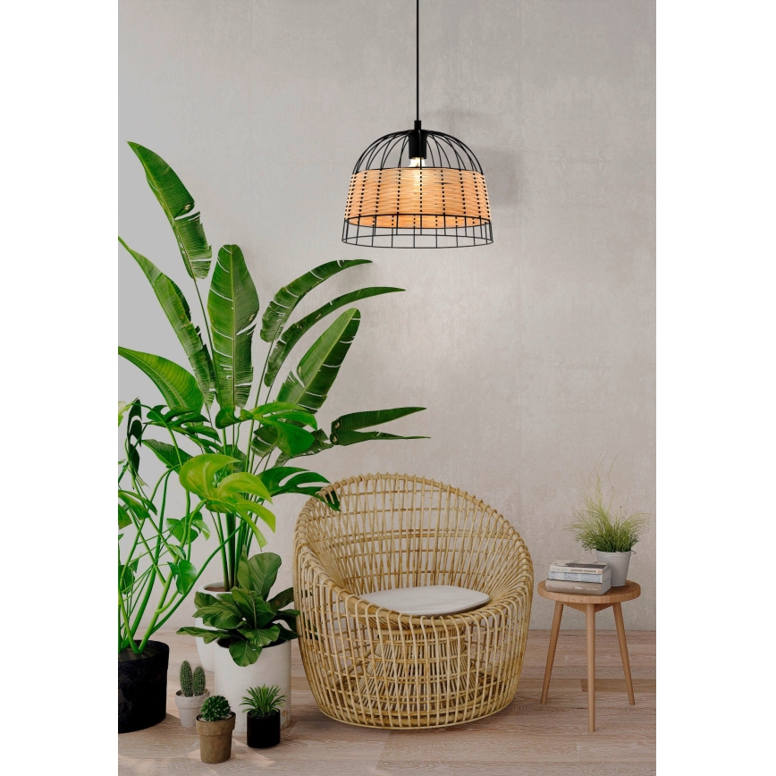 Eglo 55709 - Csillár zsinóron ANWICK 1xE27/40W/230V rattan