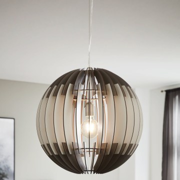 Eglo 63256 - Kábeles csillár OLMERO PRO 1xE27/60W/230V átm. 40 cm szürke/fehér