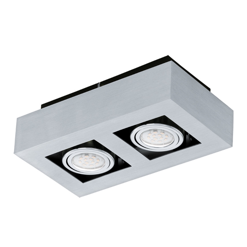 Eglo 64695 - LED Spotlámpa LOKE PRO 2xGU10/5W/230V 3000K matt króm