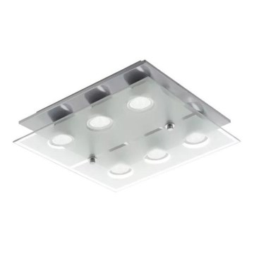Eglo 75342 - LED-dimmelhető mennyezeti lámpatest CABO-SD 6xGU10/5W/230V 34x34 cm matt króm
