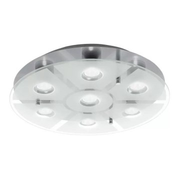 Eglo 75343 - LED dimmelhető mennyezeti lámpatest CABO-SD 7xGU10/5W/230V átm. 46 cm matt króm