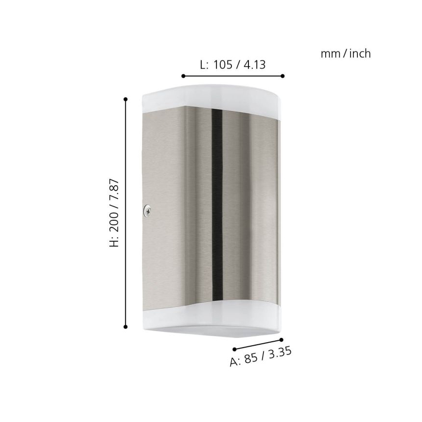 Eglo - LED Kültéri fali lámpa 2xGU10/4,6W/230V IP44