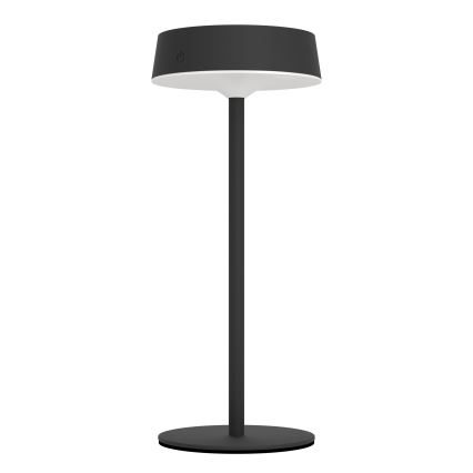 Eglo - LED dimmelhető napelemes újratölthető érintésvezérlésű asztali lámpa LED/3W/5V 3000-6000K 1800 mAh IP44 fekete