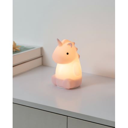 Eglo - RGBW LED tölthető, érintésvezérlésű gyermek éjjeli lámpa, 5W/5V, 1200 mAh, unikornis formájú
