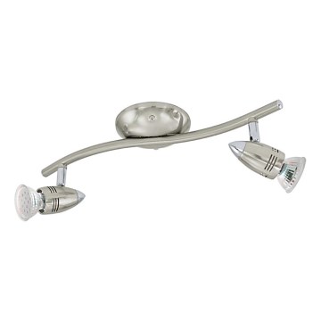 Eglo 78023 - LED Spotlámpa MAGNUM 2xGU10/3W/230V 3000K matt króm