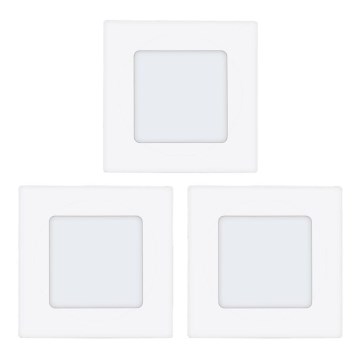 Eglo 78196 - 3 darabos LED beépíthető lámpatest szett FUEVA LED/2,7W/230V 8,5x8,5 cm