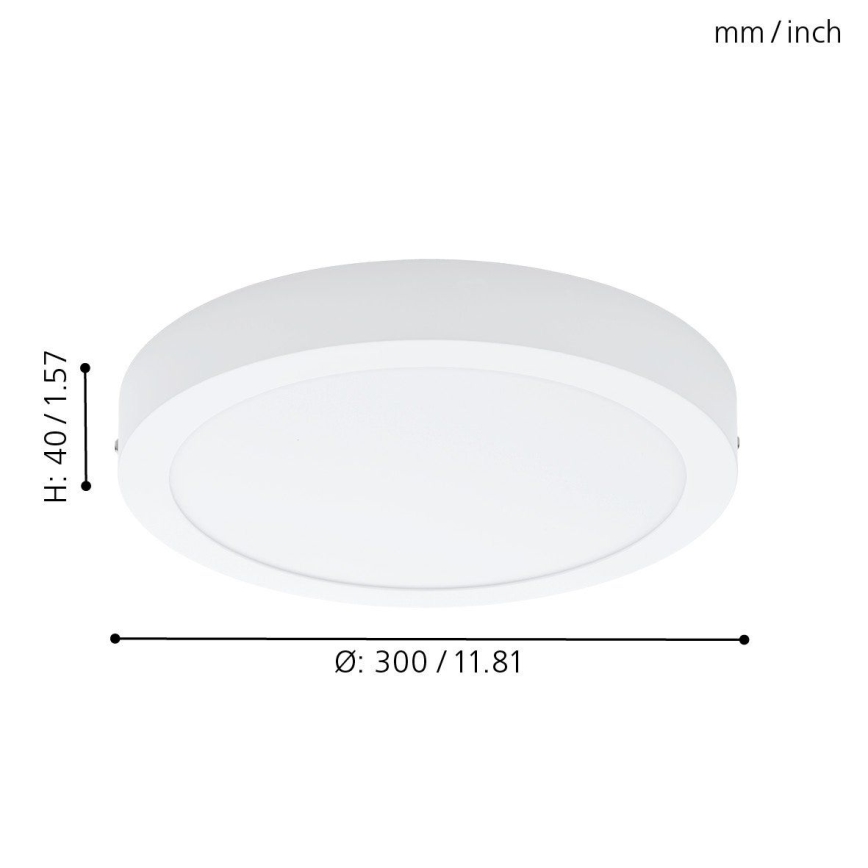 Eglo 78203 - FUEVA LED mennyezeti lámpatest, 22 W, 230 V, átmérő 30 cm