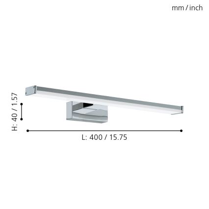 Eglo 79532 - LED fürdőszobai tükörmegvilágítás SARNOR LED/7,4W/230V 40 cm IP44 fényezett króm