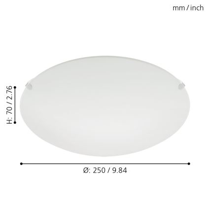 Eglo - Mennyezeti lámpa 1xE27/25W/230V