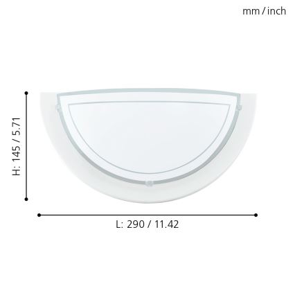 Eglo - Fali lámpa 1xE27/60W/230V