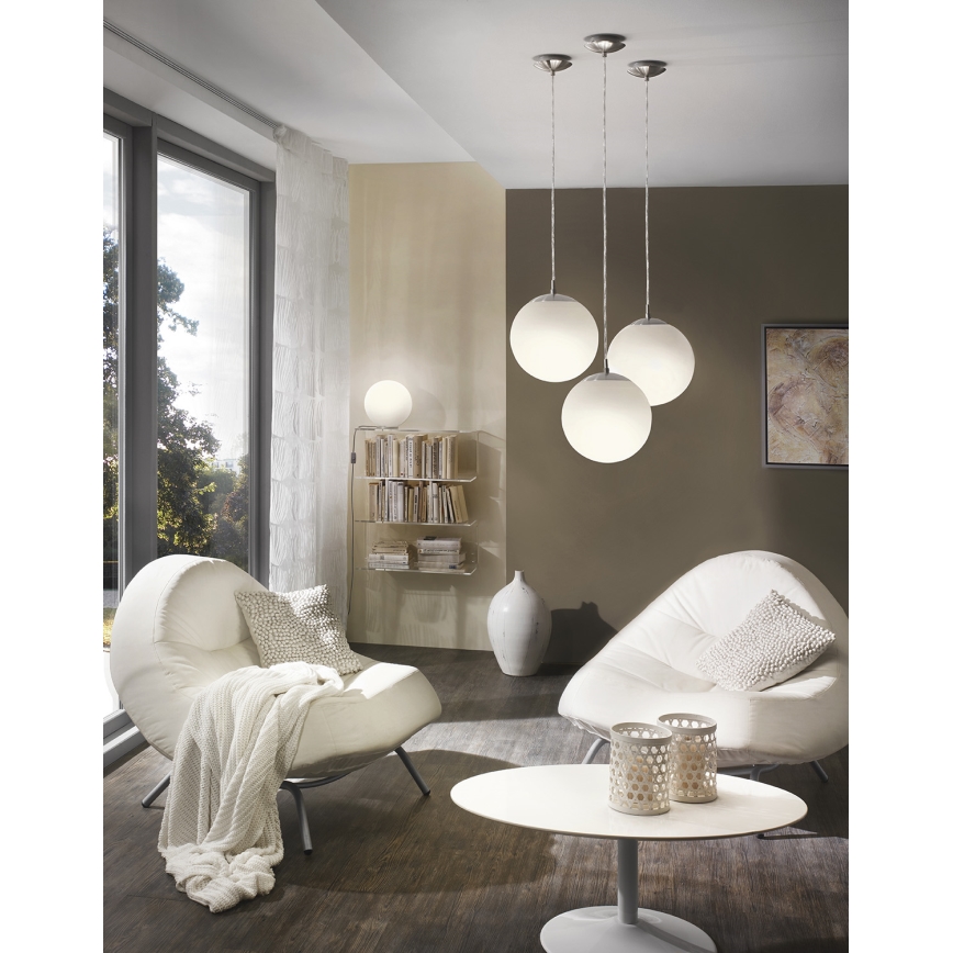 EGLO - Csillár zsinóron 1xE27/60W/230V átm. 30 cm fehér