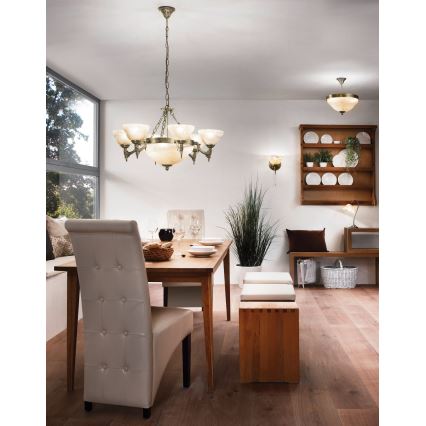 Eglo - csillár 3xE14/60W bronz