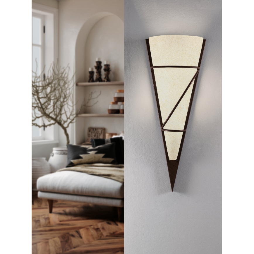 Eglo - fali lámpa 1xE14/60W antik barna/fehér