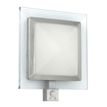 EGLO 88163 - Kültéri fali lámpa mozgásérzékelővel PALI 1xE27/15W + 1xLED/1,28W IP44