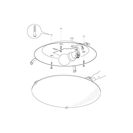 Eglo - Mennyezeti lámpa 1xE27/60W/230V