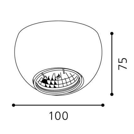 Eglo 89338 - Podhledové svítidlo POLI 1xGU10/50W/230V