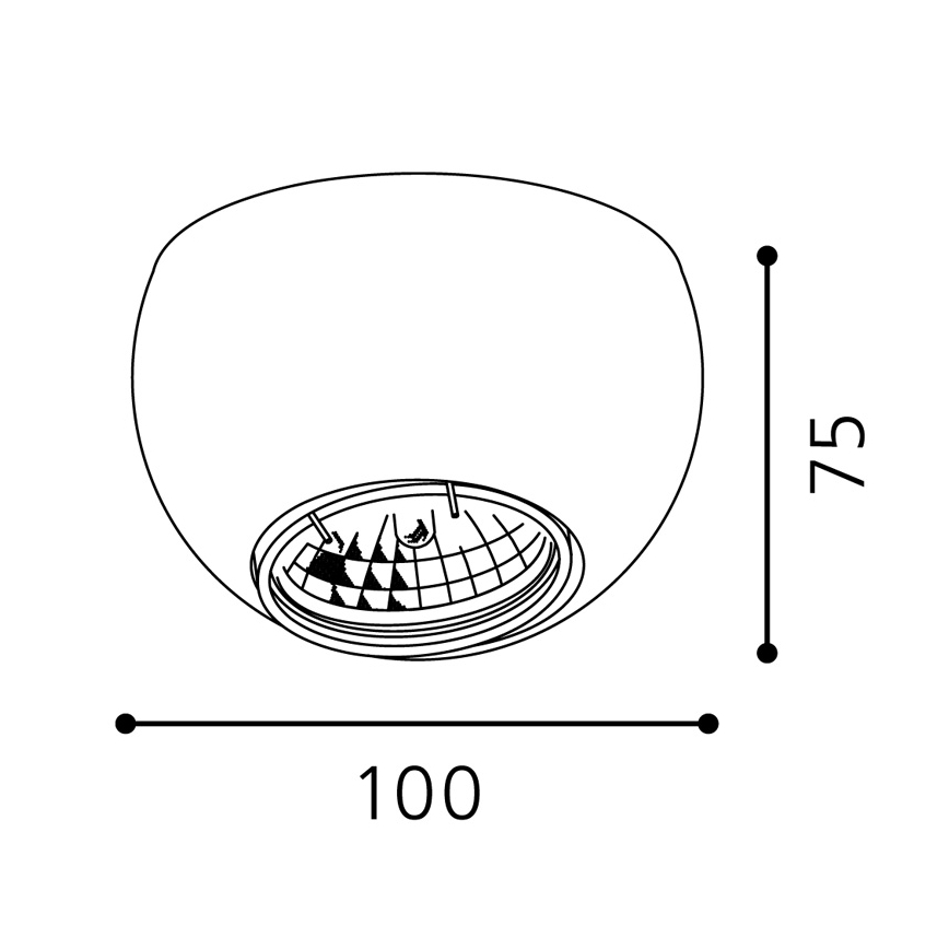 Eglo 89338 - Podhledové svítidlo POLI 1xGU10/50W/230V