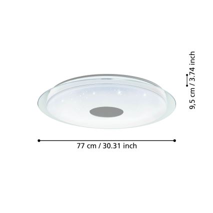 Eglo - LED Dimmelhető mennyezeti lámpa LED/38,1W/230V 2700-6500K ZigBee