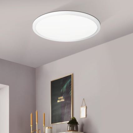 Eglo 900086 - LED RGBW Dimmelhető mennyezeti lámpa ROVITO-Z LED/14,6W/230V 2700-6500K átm. 29,5 cm fehér