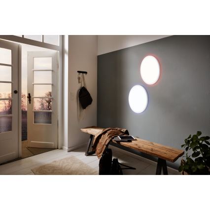Eglo 900086 - LED RGBW Dimmelhető mennyezeti lámpa ROVITO-Z LED/14,6W/230V 2700-6500K átm. 29,5 cm fehér