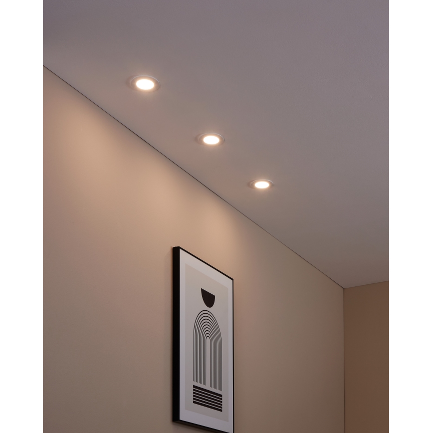 Eglo - 3 db LED szett, dimmelhető beépíthető mennyezeti lámpatest FUEVA-Z LED/2,8W/230V IP44, átmérő 8,5 cm