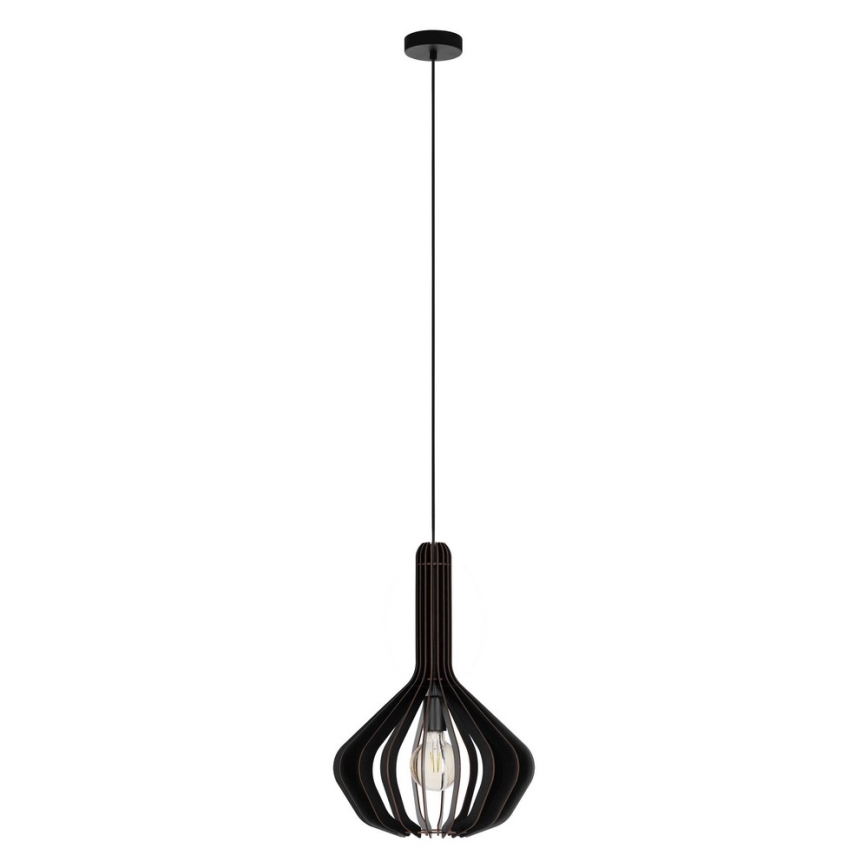Eglo - Csillár zsinóron 1xE27/40W/230V á. 38 cm fekete