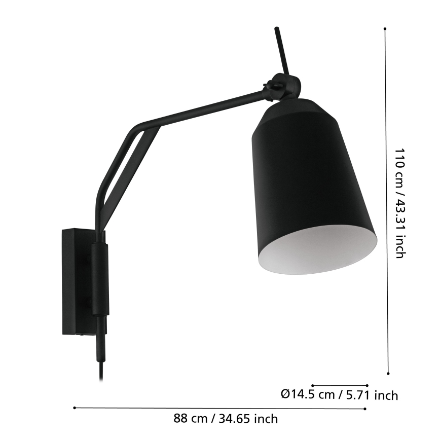 Eglo - Fali lámpa 1xE27/40W/230V