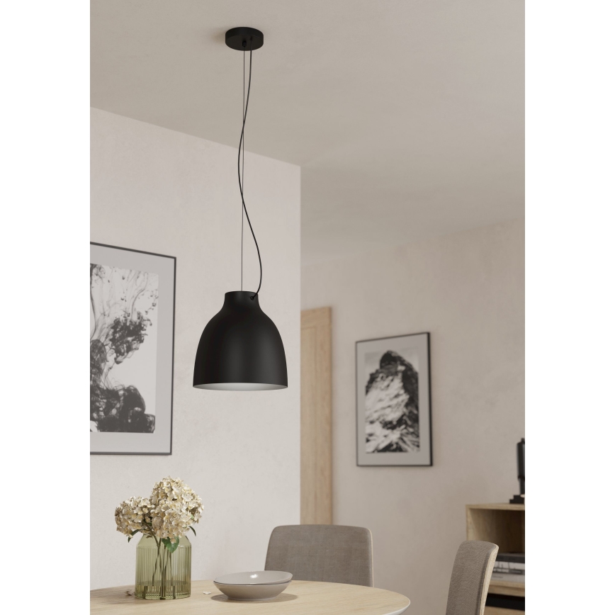 Eglo - Csillár zsinóron 1xE27/40W/230V fekete