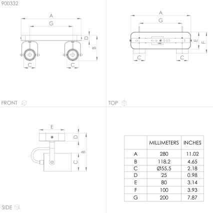 Eglo - LED Spotlámpa 2xGU10/3W/230V